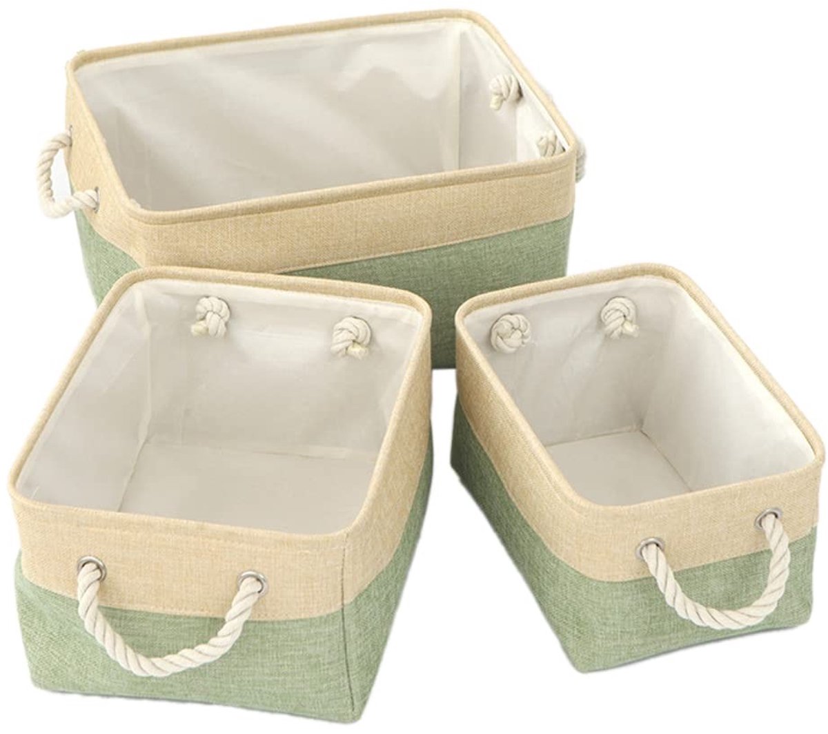 Dailygoods- Opbergdoos - Opvouwbaar - 36 x 26 x 16 cm - Decoratief - Handvatten - Geschikt voor kleding/speelgoed - Opbergmand