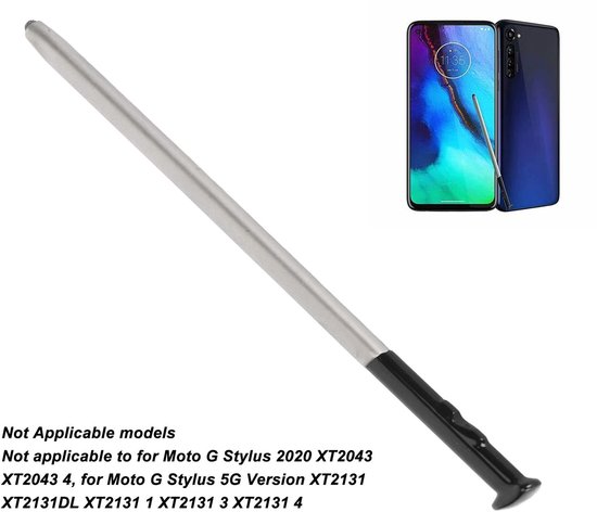 Dailygoods- Stylus Pen Hoge Gevoeligheid - Vervangende Touchscreen Pen - Geschikt voor Moto G 2020 XT2043 - Duurzaam Metaal - Notities Maken/Tekenen - Touchscreenpen — afbeelding 2