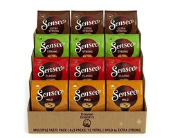 Senseo Proefpakket Mild Classic Strong Extra Strong - 4 Verschillende Smaken - Koffiepads - 432 (12x36) Koffiepads