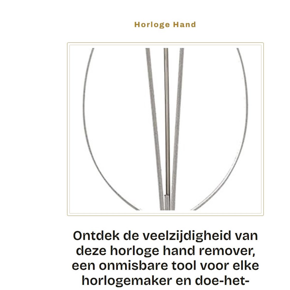 Dailygoods- Horlogehand Remover Lichtgewicht - Horlogemaker Tool - Reparatie Gereedschap - Draagbaar - Geschikt voor Beginners - Ergonomisch Ontwerp - Horlogereparatietool