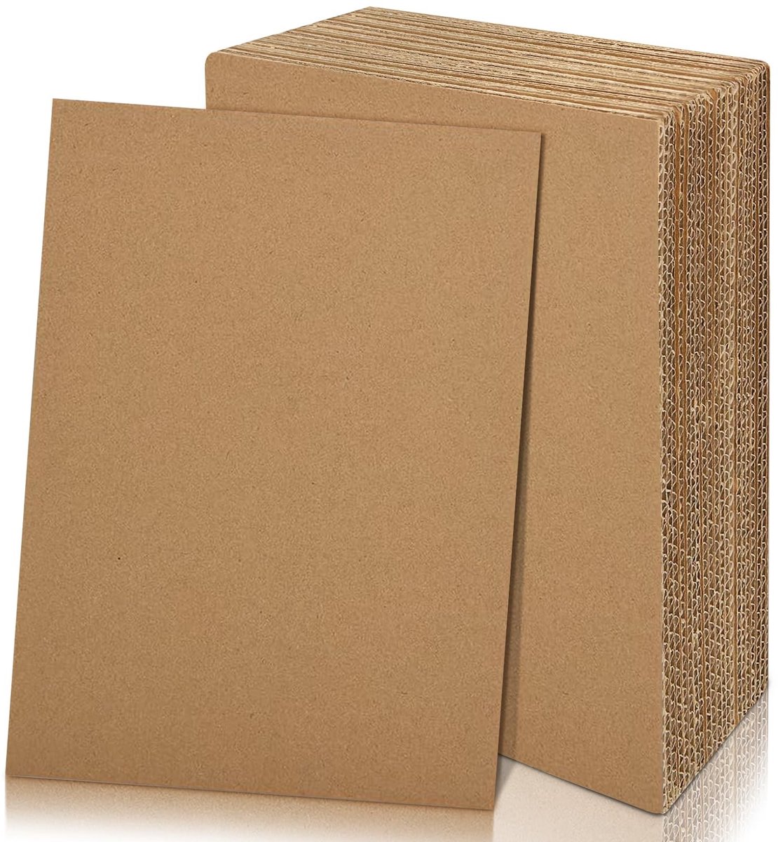 Dailygoods- Golfkarton 20 Stuks - Bruin Kraftpapier - A3/A4 Formaat - 1,8 mm Dikte - Knutselmateriaal - Verpakking/Verzending - Knutselkarton