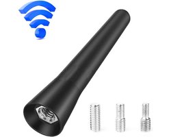 FM/AM Auto Antenne (6.5 cm) - Korte antenne universeel - Inclusief M4 & M5 & M6 adapters - Mini Auto FM Antenne - Met Sterke FM/AM Receptie Functie