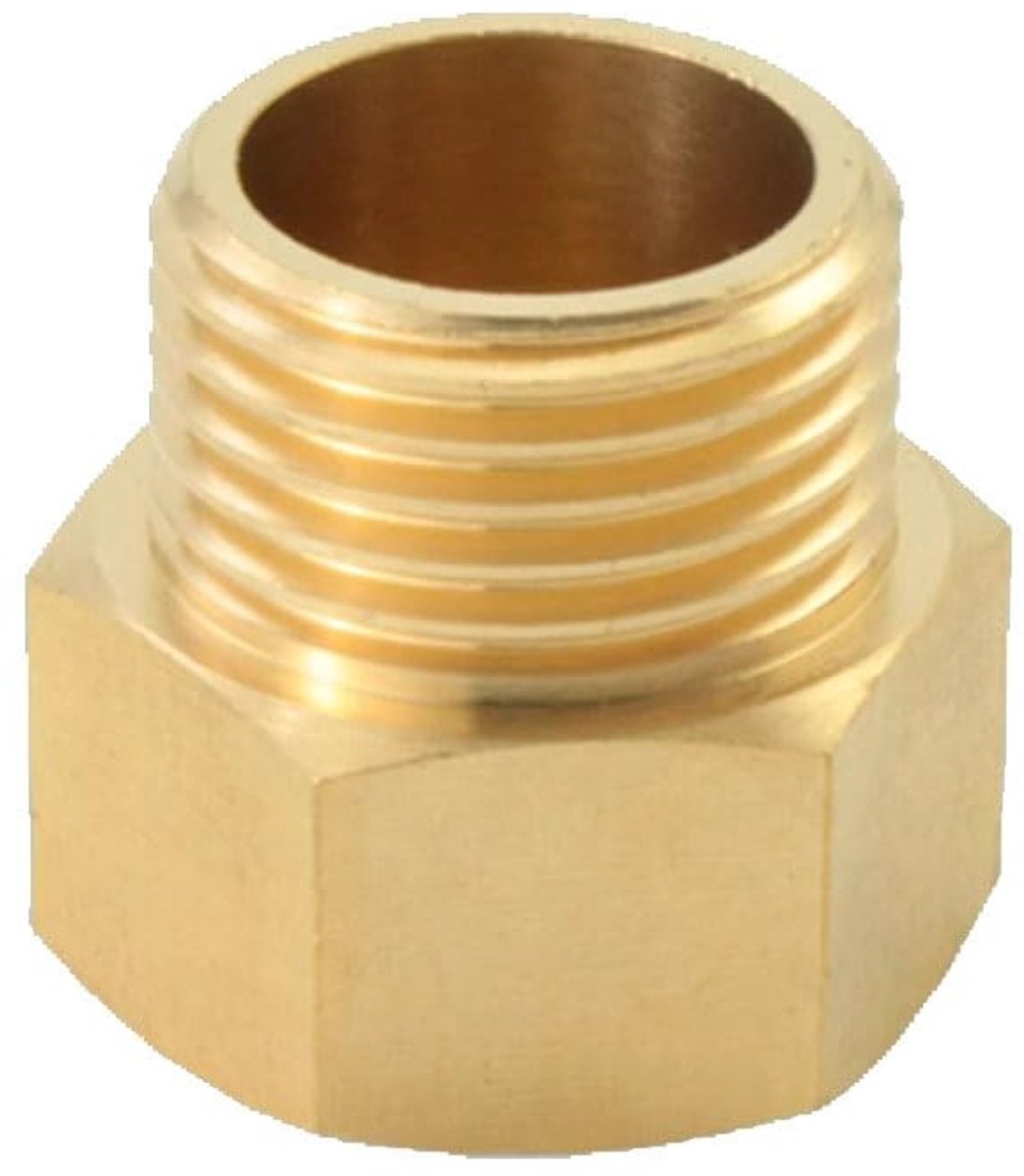 Dailygoods - Messing pijpadapter, toilet vulklep bidet slangfitting 7/8 "vrouwelijk naar G1/2" buitendraad buisfitting adapter connector (goud)