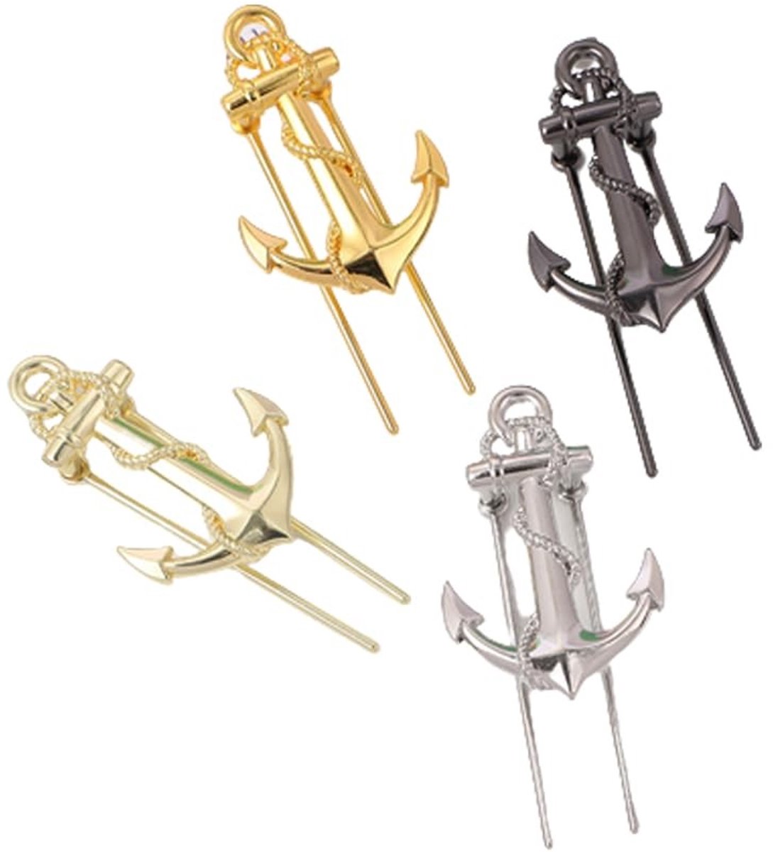 Dailygoods - ARFUKA Bladwijzers schip anker vormige metalen bladwijzer leesboek markers geschenken voor vrouwen, kinderen, tieners meisjes, lezers en boekenliefhebbers Pack van 4