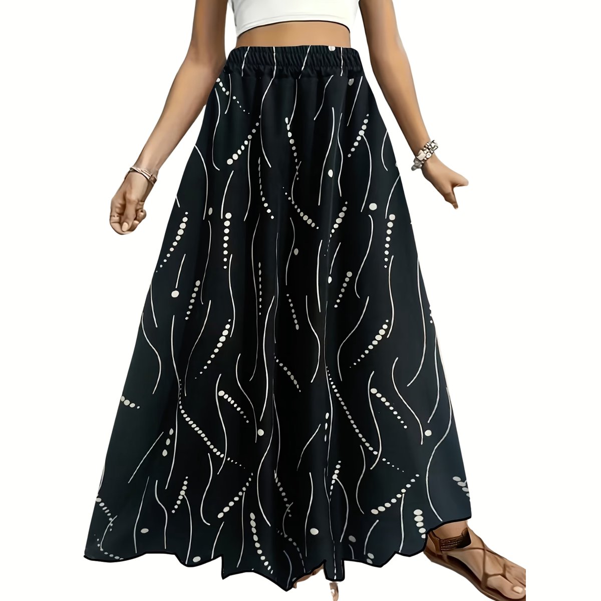 Currero Broekrok Dames Skort Skirts Skirt Rok Midi Korte Broek Culotte Wandelrok Rokje Legging 6 2XL Veelkleurig
