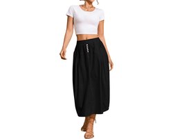 Currero Broekrok Dames - Skort - Skirts - Skirt - Rok - Midi - Korte Broek - Culotte - Wandelrok - Rokje - Legging - Zwart S