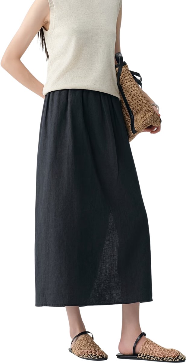 Currero Broekrok Dames Skort Skirts Skirt Rok Midi Korte Broek Culotte Wandelrok Rokje Legging Donkerblauw M