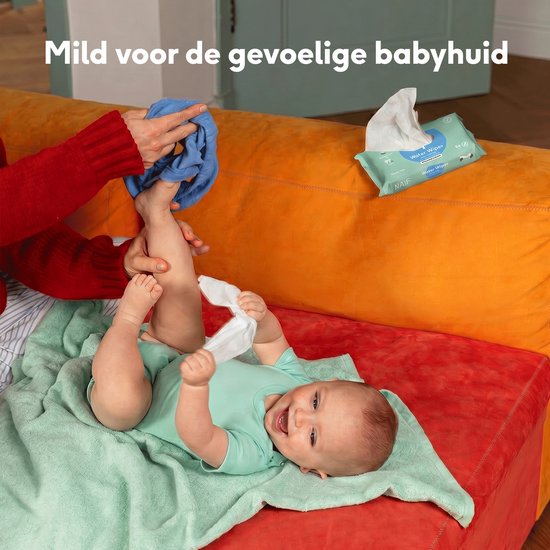 Naïf - Sterke Waterwipes - 99% Water - 0% parfum en 0% alcohol - 3024 doekjes (56 stuks x 54 doekjes)