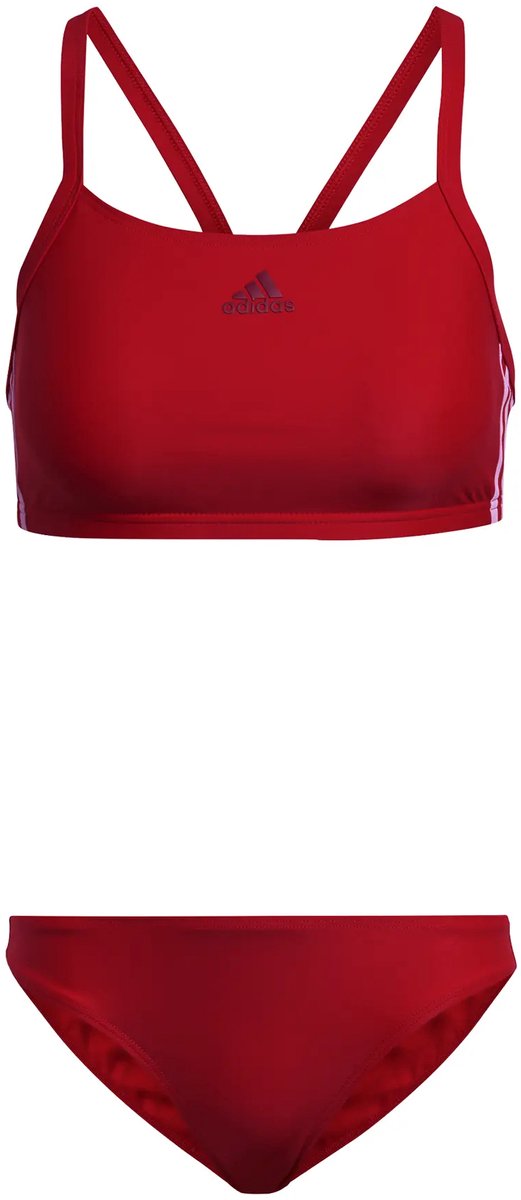 Damesbikini adidas 3-Stripes Rood