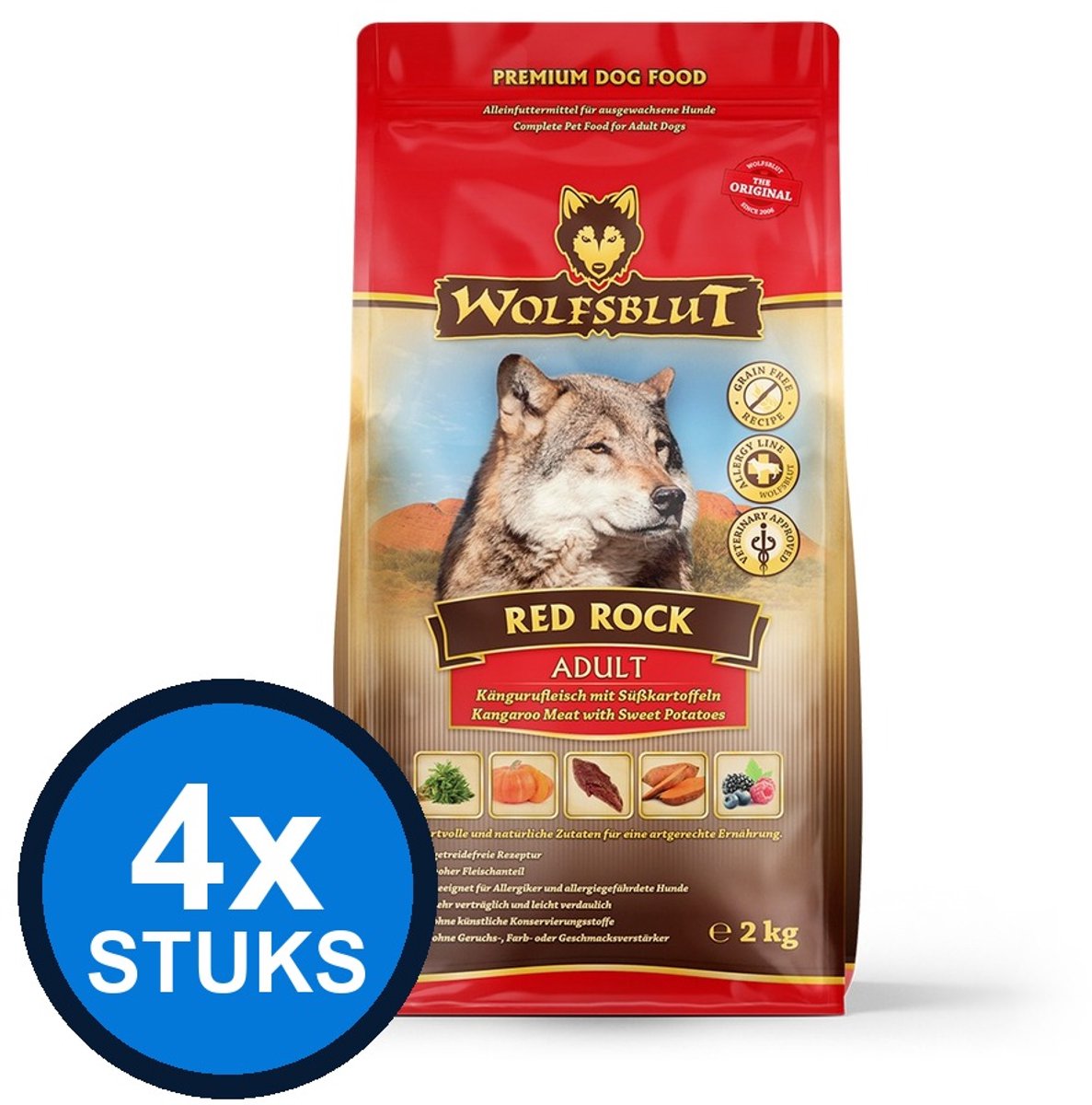 Wolfsblut Wolfsblut - Adult Red Rock - Hondenvoer Droogvoer - 2 kg