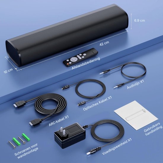 SNJY® Soundbar - TV Speaker - Home Cinema - Gaming Soundbar - Met Afstandsbediening - 56 W - Zwart van SNJY — afbeelding 5