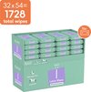 Naïf - Sterke Lotion Wipes - 0% parfum 0% alcohol – met Aloë Vera - 1728 doekjes (32 stuks x 54 doekjes)