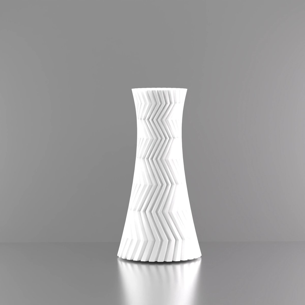 3d-gezellig Illusie - Vaas - Wit - Maat 25 cm - 100% gerecycled PLA (bioplastic)