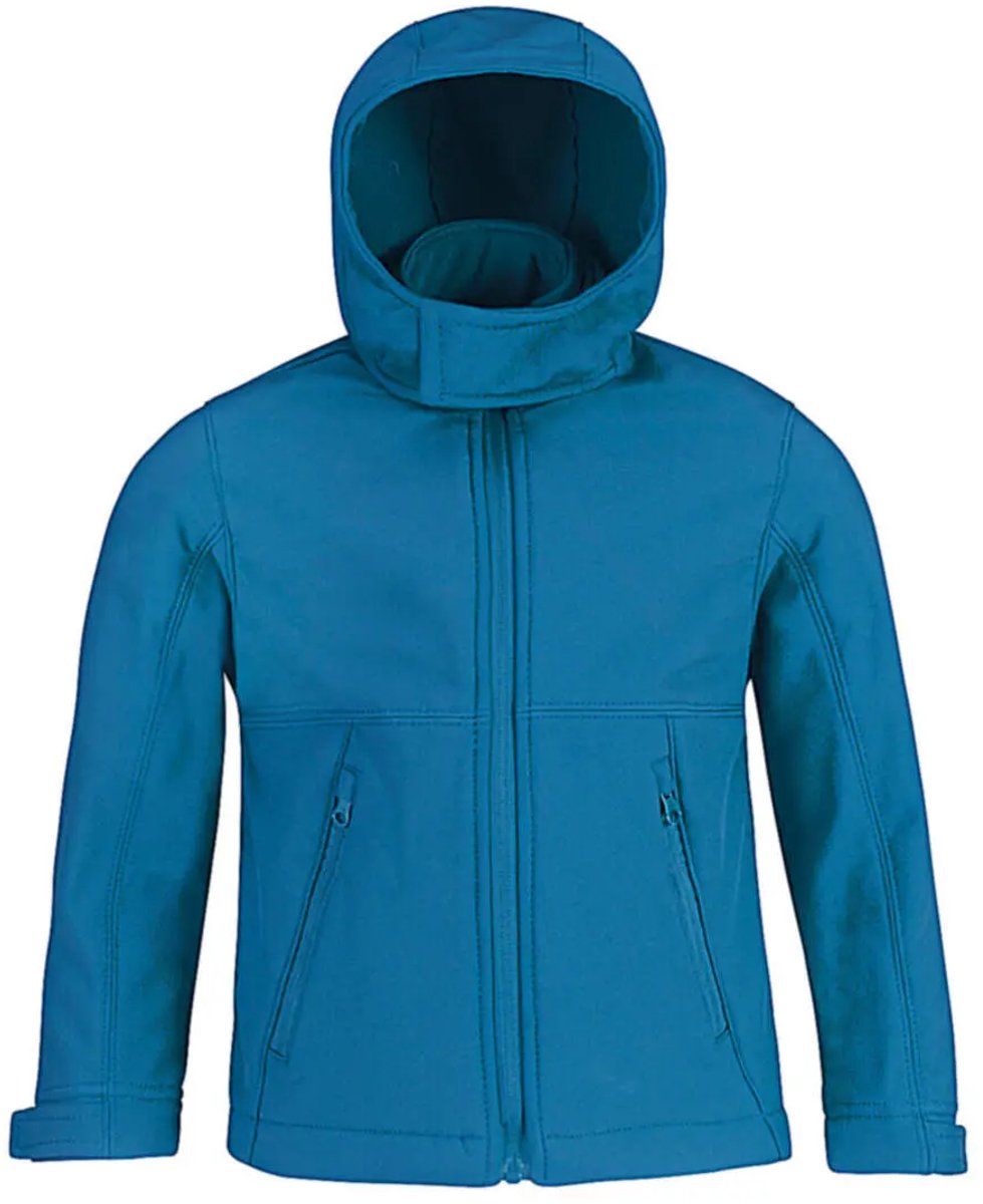 Softshell hoodie voor kinderen B&C