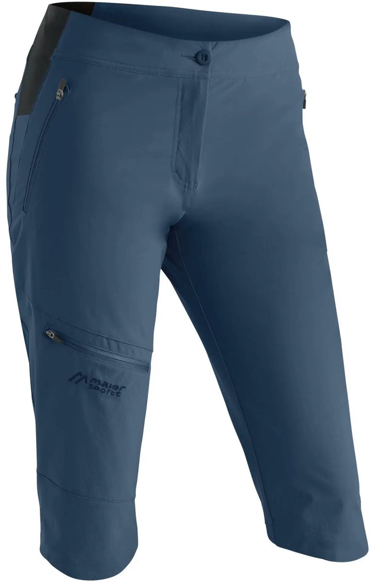 Slim Wandelsbroek Dames Maier Sports Capri Vario Blauw