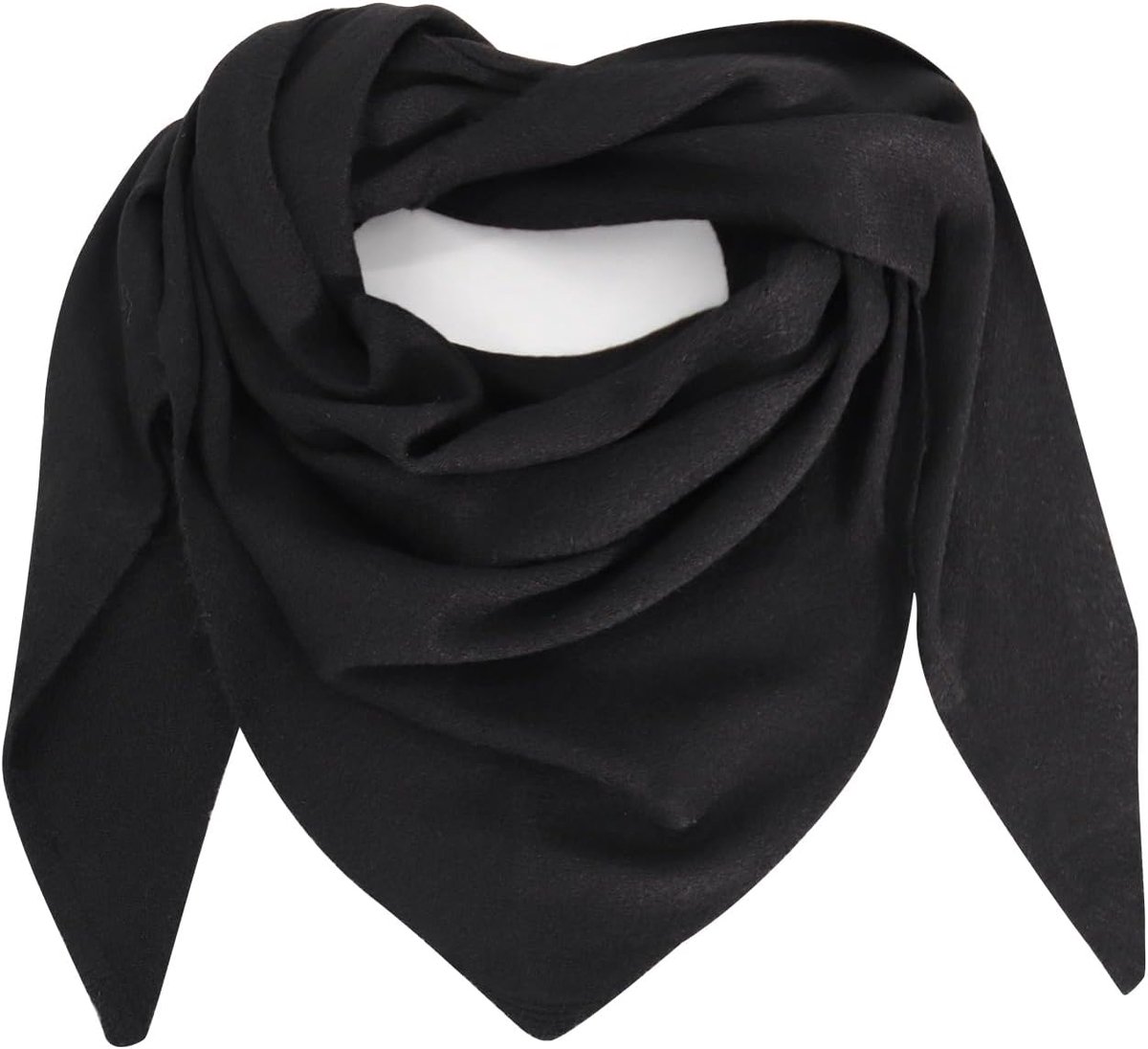 Damessjaal driehoekige sjaal dames halsdoek warme gebreide sjaal knuffelige wintersjaal in vele kleuren zacht comfortabel om te dragen, zwart, One size