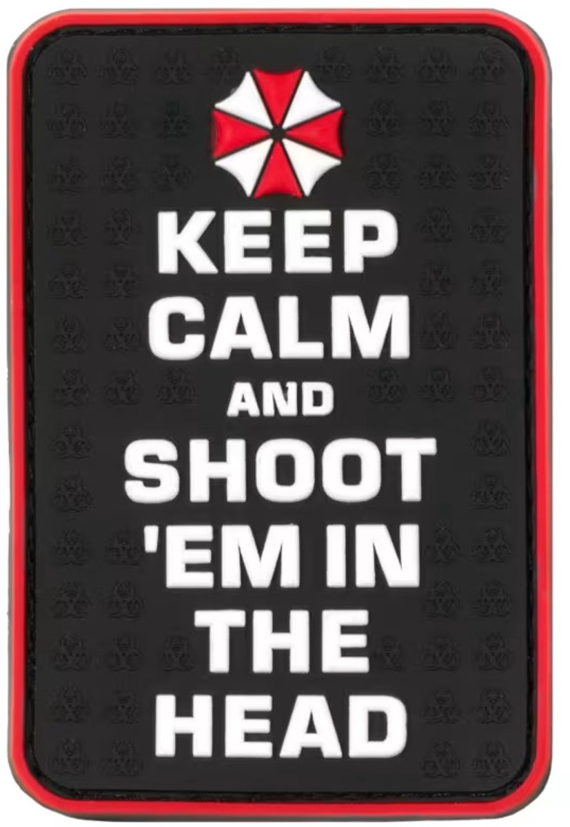 Rubberen badge JTG Keep Calm and Shoot