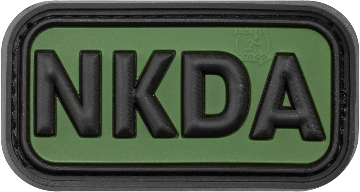 Rubberen badge JTG NKDA