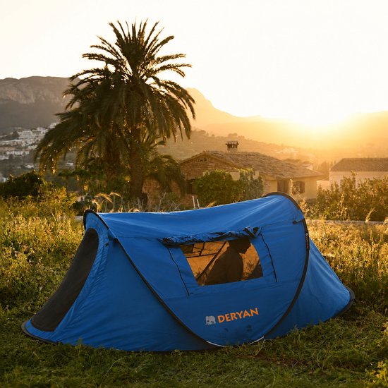 Deryan Dome Pop Up Tent - 2 Persoons - Anti-UV 50+ - Navy van Deryan — afbeelding 2