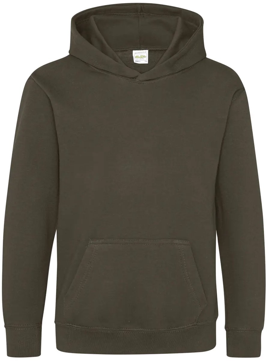Just Hoods Kids´ Hoodie JH001K - Olive Green - 3/4 (XS)