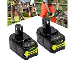 18V Vervangingsaccu Voor Ryobi RB18L50 RB18L40 - 2 x 6,0 Ah/6000 mAh 18V Vervangingsbatterij - Compatibel met Ryobi P102 P103 P107 P108 RB18L50 RB18L40