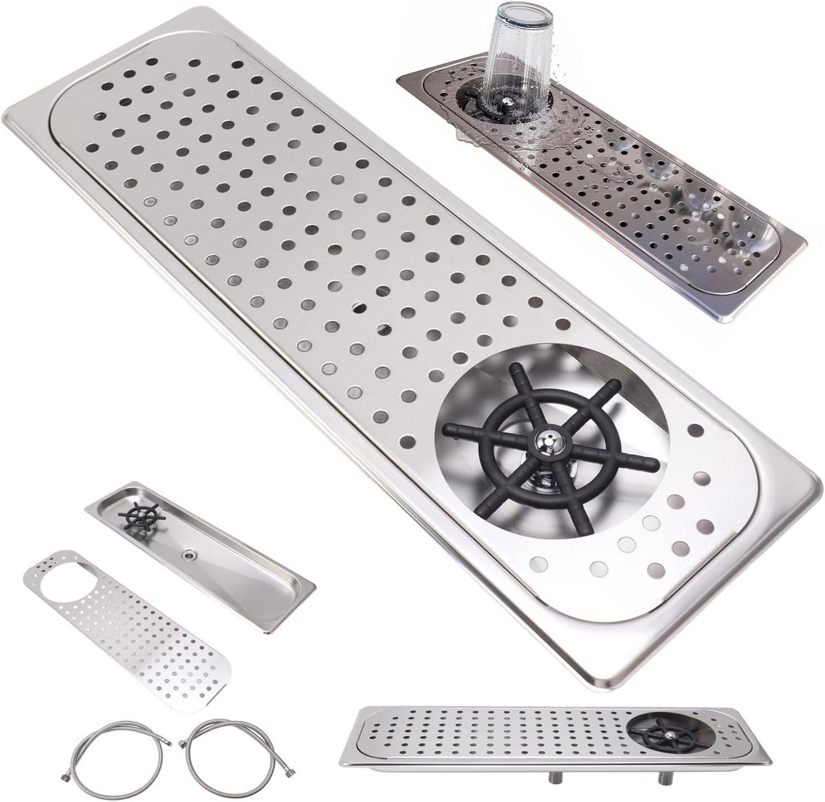 Bar Gootsteen Spoeler - Pitcher Rinser Glasreiniger - Snel Glazen Wassen - Hoge Druk Reiniging