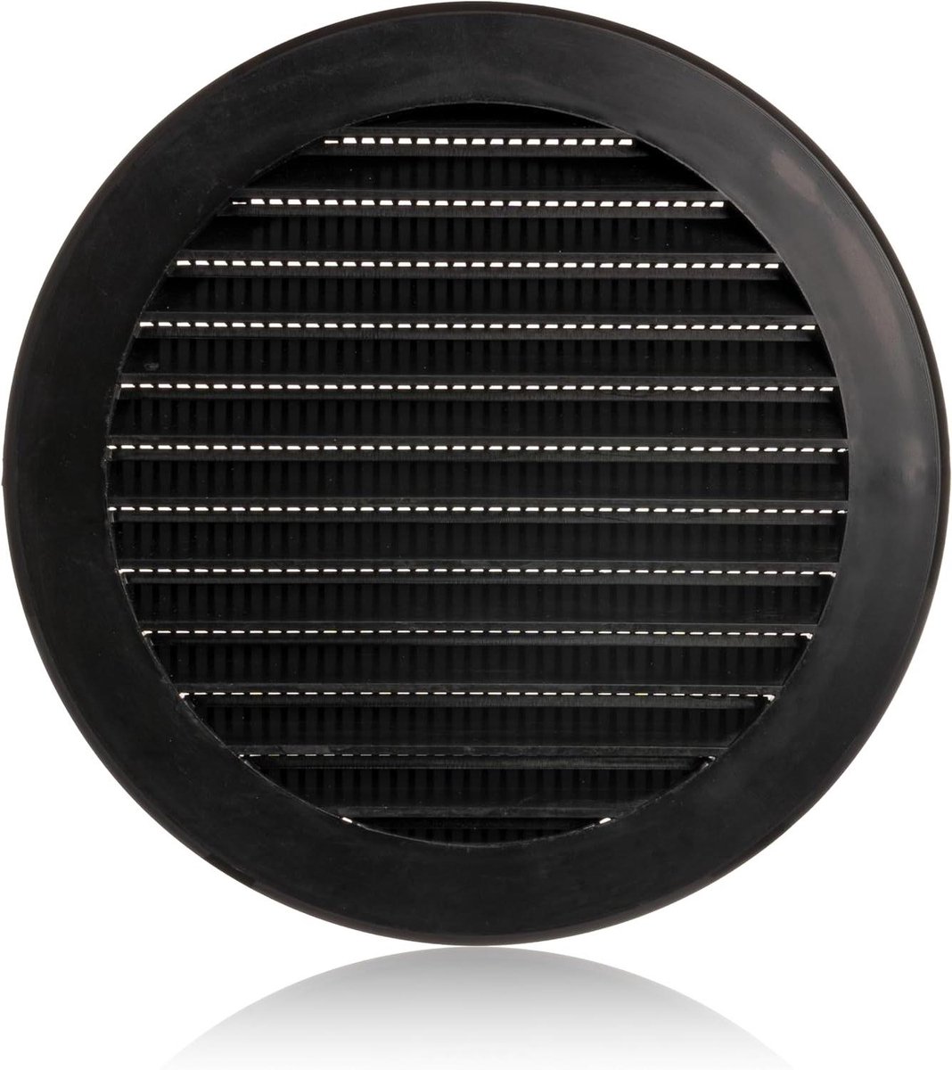 Ventilatierooster - Ventilatieafdekking Rooster - Luchtstroom Verbeteren - Met Insectengaas - 125mm - Zwart