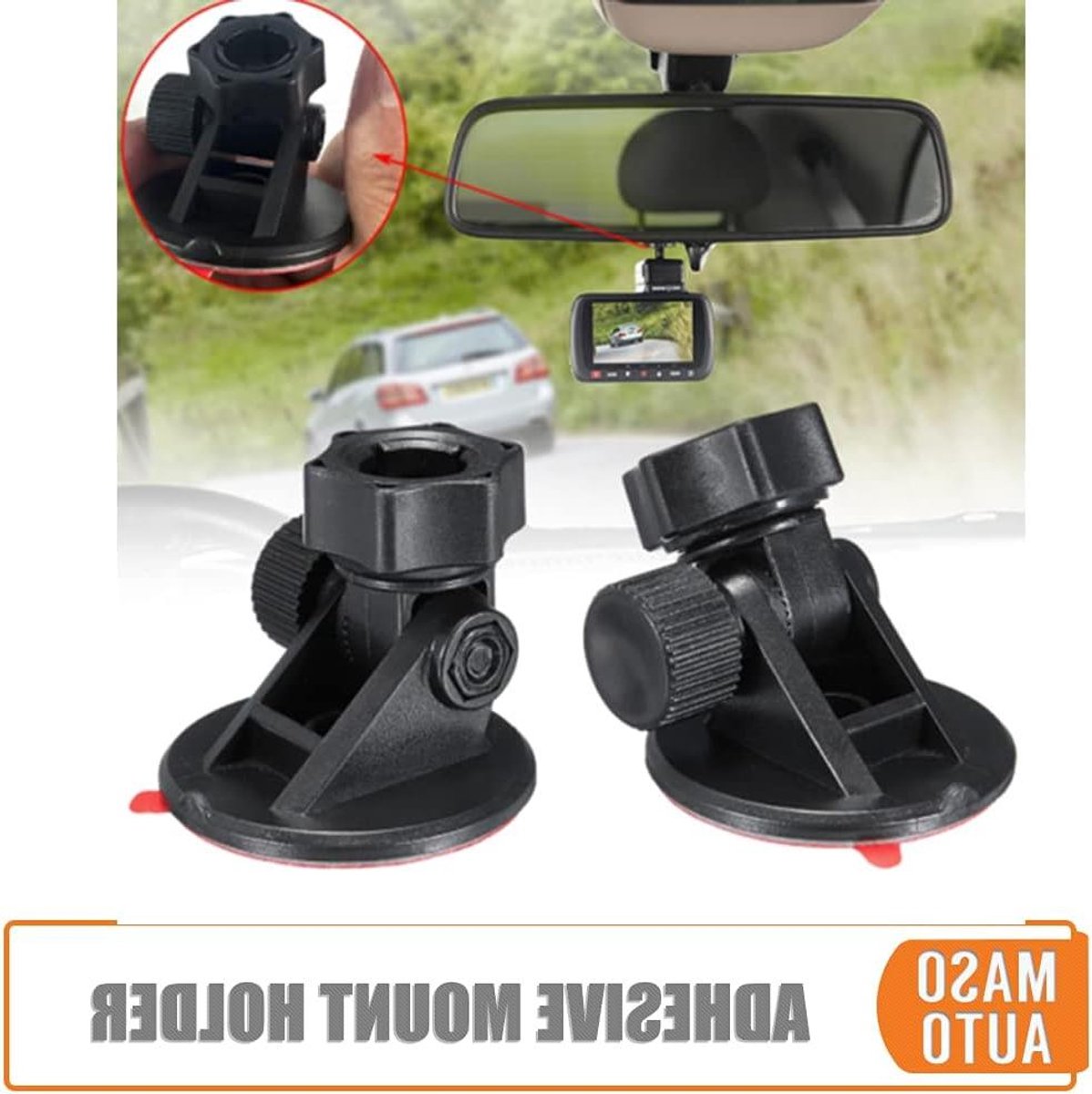 Autohouder - Reserveonderdeel Bevestiging - Autorijden - Compact Ontwerp - 37 mm - Zwart