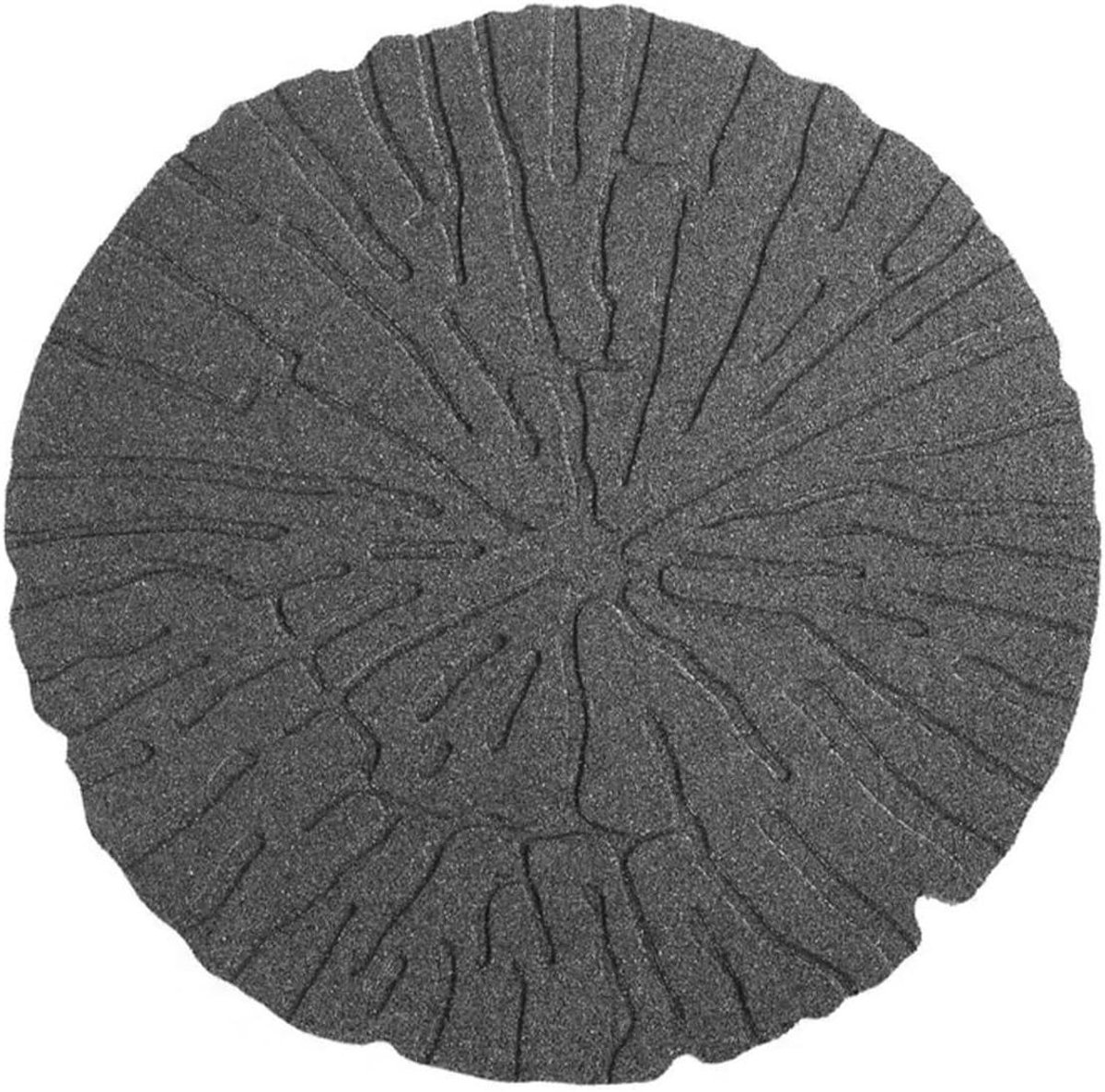 Tuinpad Stenen - Loopstenen Decoratie - Tuin Aankleden - Gerecycled Rubber - 46 cm Diameter - Grijs