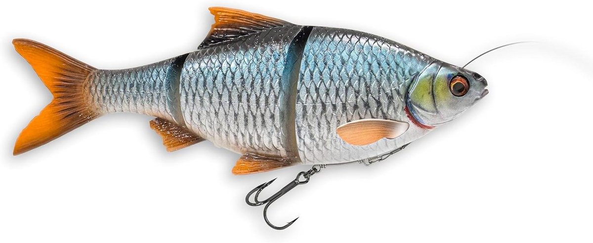 Line Thru Roach - Zacht kunstaas Visimitatie - Vissen - Realistische 4D-print - 32 cm - Voorn