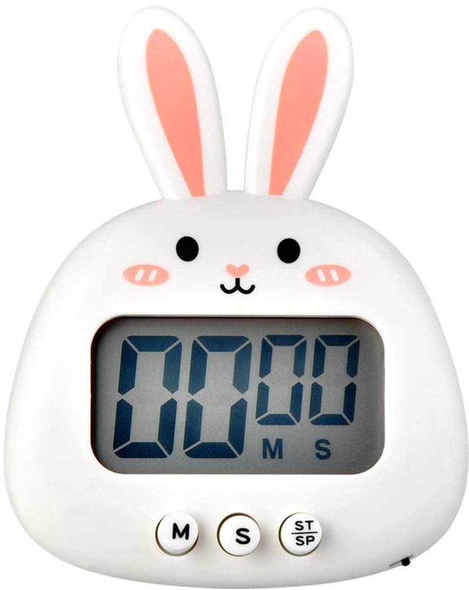 VT Goods - Keukentimer - Digitale Kooktimer - Groot LED-scherm - Wit