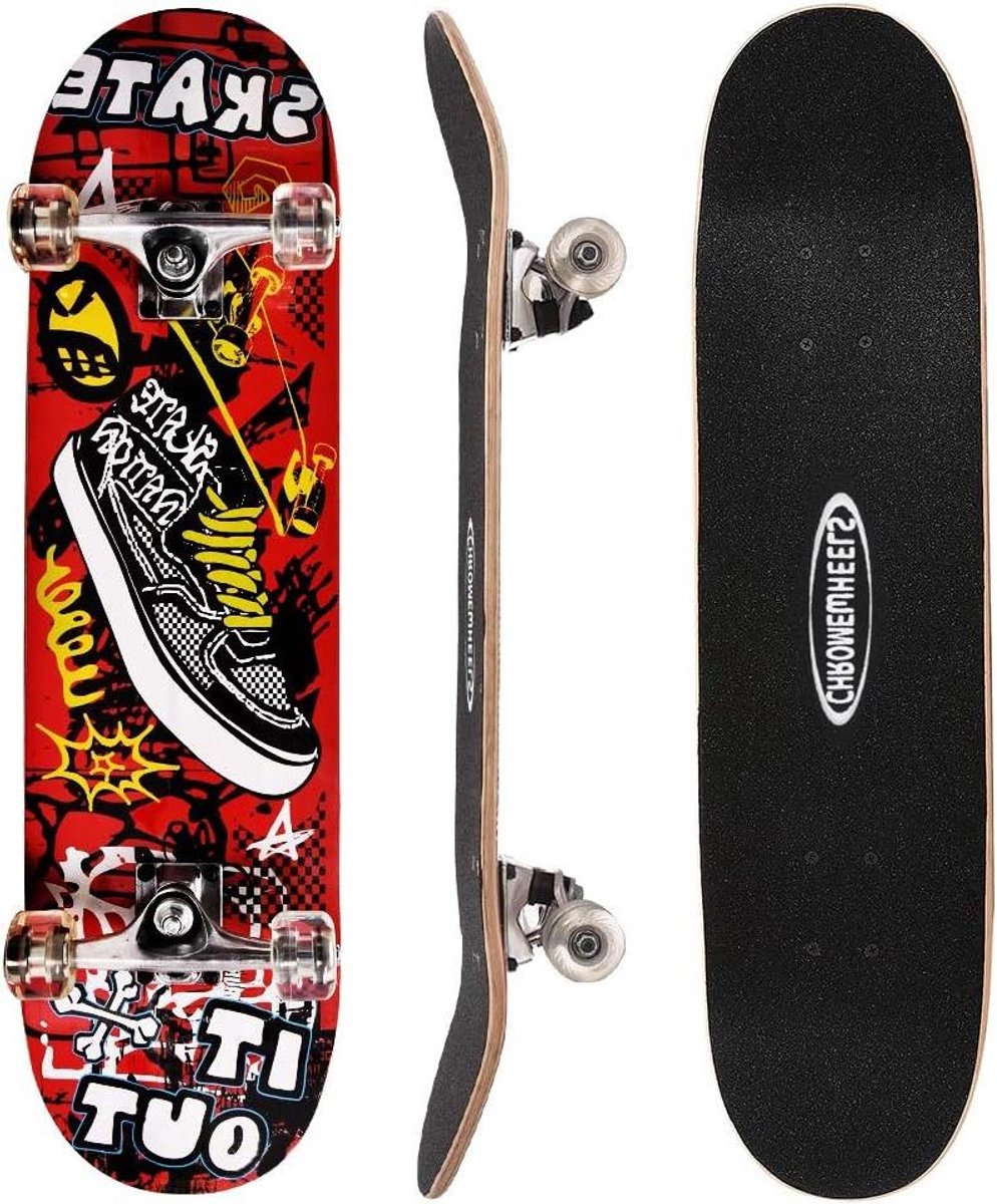 Compleet Skateboard Longboard Cruiser Buiten skateboarden 8-laags esdoornhout deck 787 cm Niet gespecificeerd
