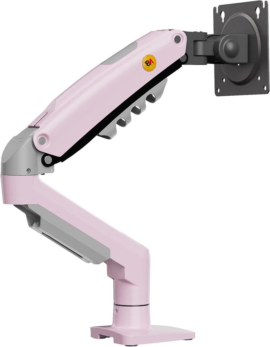 Monitor bureau standaard - Gasveer arm - Ergonomisch werken - 360 graden rotatie - 17-30 inch - Roze
