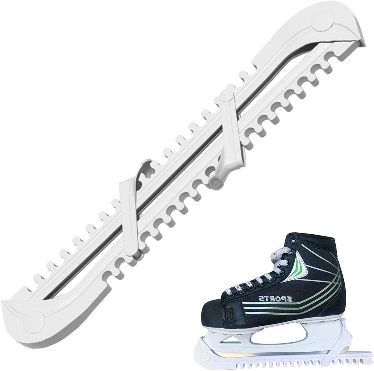 Schaatsbeschermers - Schaatsijzerhoezen - Schaatsen Beschermen - Verstelbare Pasvorm - 345 cm - Wit