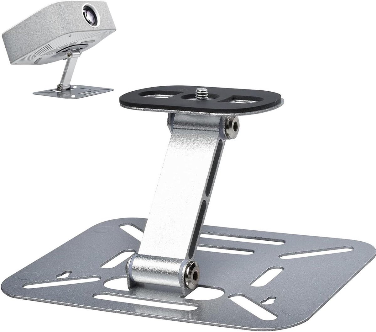 Projector Stand - Projector Houder - Thuisbioscoop Opzetten - Carbon Steel Materiaal - 16 x 12 x 8 cm - Zilver