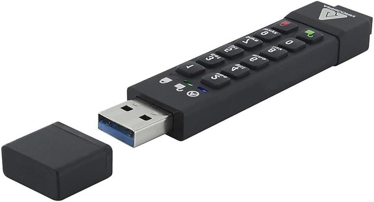USB Flash Drive - Geheugenstick - Veilige Data Opslag - Alfanumeriek Toetsenbord - 128 GB - Zilver