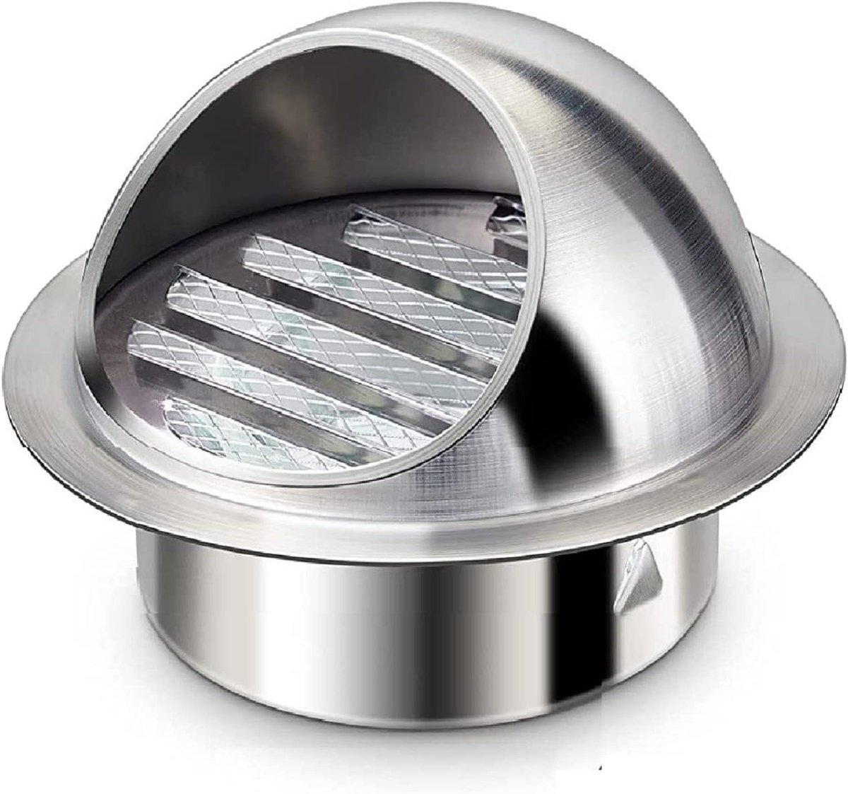 RVS Afvoer Rooster - Ventilatie rooster - Luchtstroom Reguleren - Houdt Ongedierte Buiten - 10 cm - Zilver