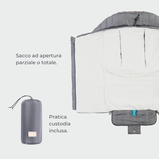 Universele Voetenzak - Kinderwagen Zak - Baby Warm Houden - Gerecyclede PET Vulling - 100 cm - Grijs van Universele — afbeelding 5