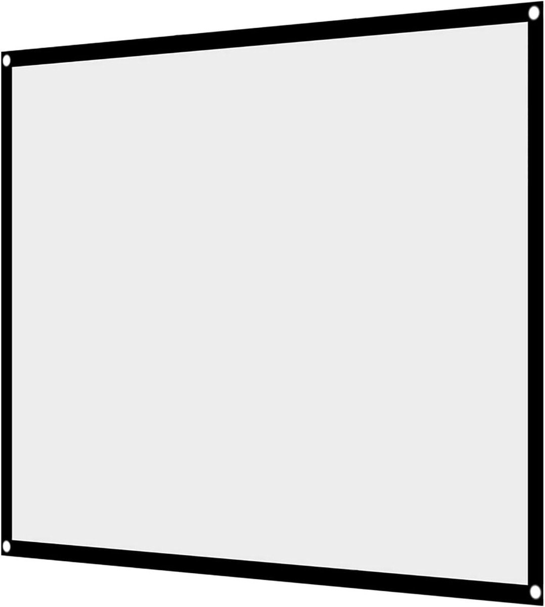 Projectiescherm Opvouwbaar - Beamer Scherm - Thuisbioscoop Creëren - Draagbaar en Kreukvrij - 72 inch 4:3 - Wit