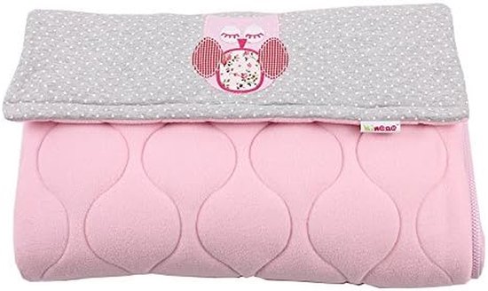 Voetenzak met Uil - Baby deken - Warmte voor baby - Afneembare voering - 78 x 25 cm - Roze — afbeelding 2