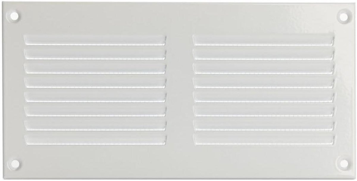 Ventilatie rooster - Lucht rooster - Ventilatie verbeteren - Insecten bescherming - 200x100 mm - Wit