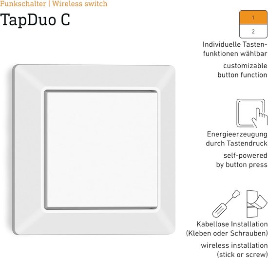 Draadloze Drukknop voor Slimme Bediening - Batterijvrij en Eenvoudig te Installeren van Merkloos — afbeelding 5