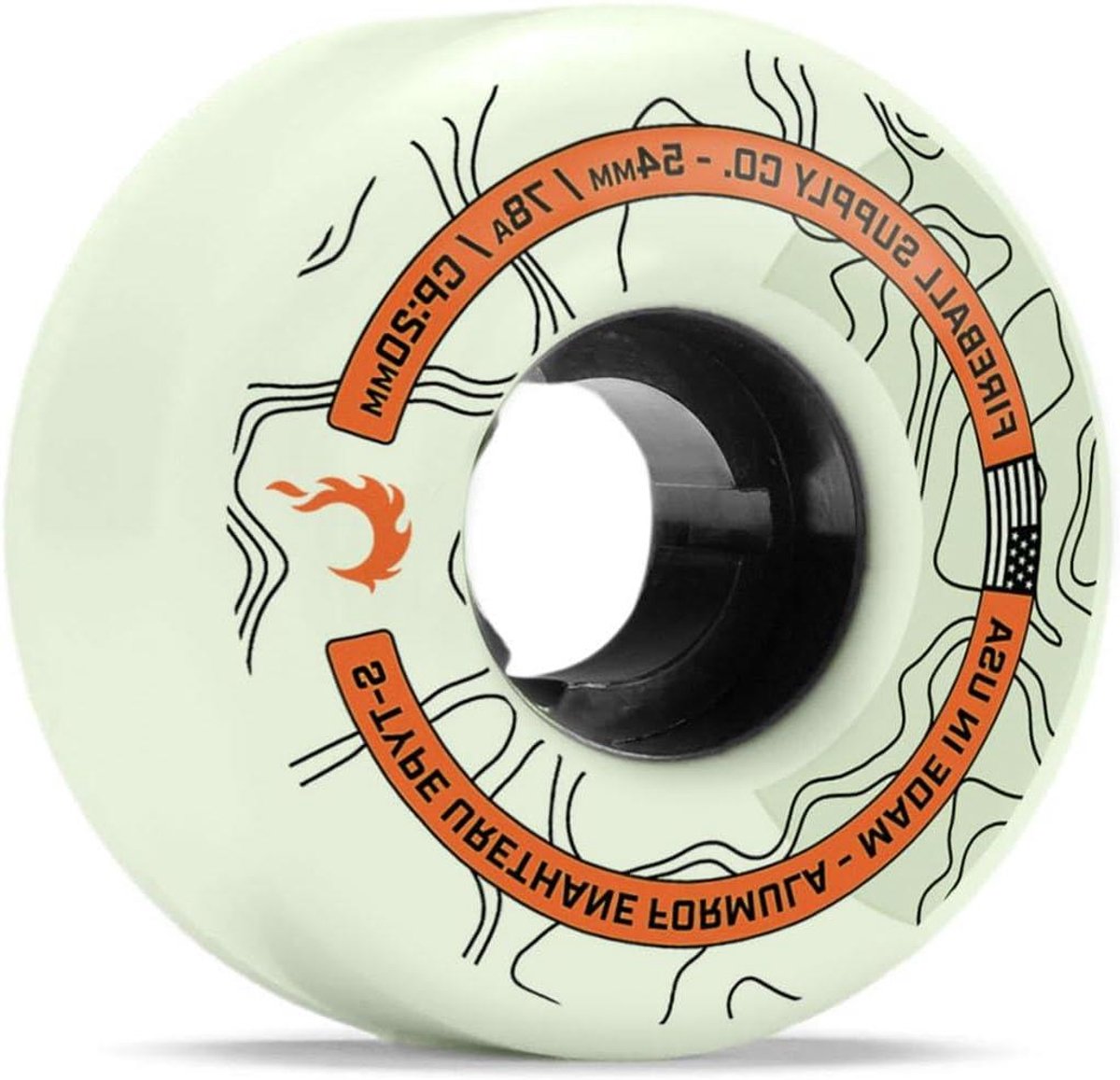 Skateboardwielen Set Cruiser Wielen Soepel Rijden Zachte Urethaan 54 mm Salie