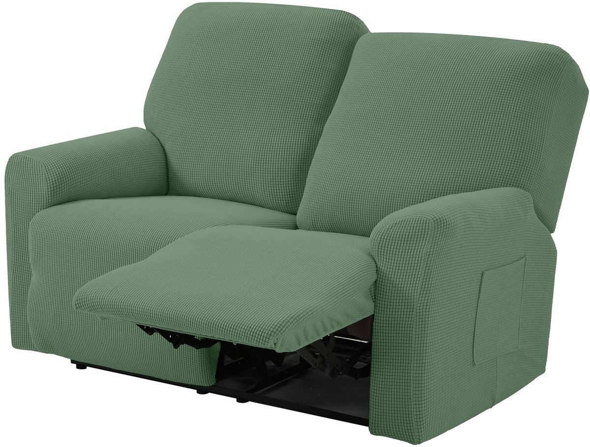 Hoes Fauteuil Jacquard 2-Zits, Stretch-Cover Voor Relaxfauteuil (2-Zits, Blauw)