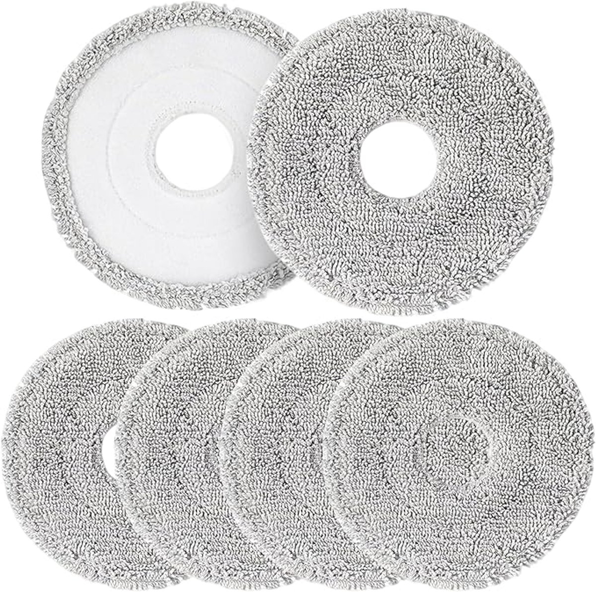 Geschikt voor Dreame L40 Ultra/L10S Ultra/X40 Ultra/L10s Pro Ultra Heat/L20 Ultra/L10S Plus/X30 Ultra/X40 Master/L10 Ultra/L10S Ultra Gen2 robotstofzuigers, microvezel dweilpads, 6 stuks, vervangbare stofzuig- en dweilpads-Stijl 1