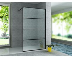 ZIMMER Inloopdouche QUADRANT 100x200 cm – 8 mm Veiligheidsglas Helder Glas met Raster – Anti-kalk – Douchewand