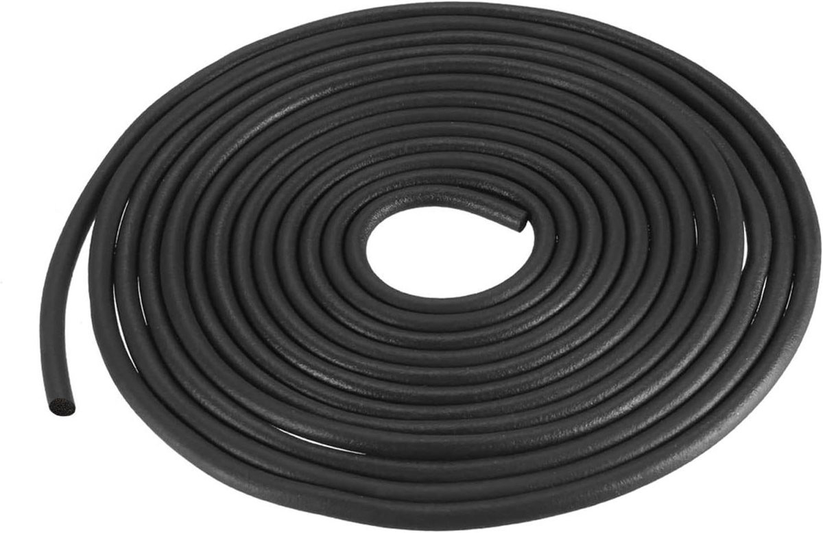 Rond Schuimrubber - EPDM Afdichting - Doe-het-zelf Afwerking - Weerbestendig Materiaal - 6 Meter Lengte - Zwart