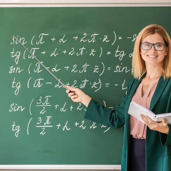 Uitschuifbare Aanwijzer - Telescopische Stang - Presentaties Geven - Roestvrij Staal - 100 cm - Zwart — afbeelding 2