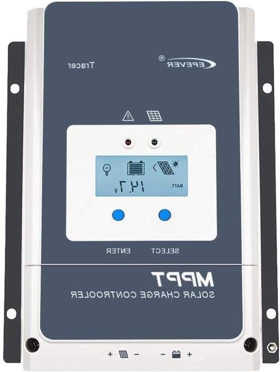 Solar Laadregelaar - MPPT Controller - Energie Opladen - Automatische Systeemherkenning - 50A - Zwart