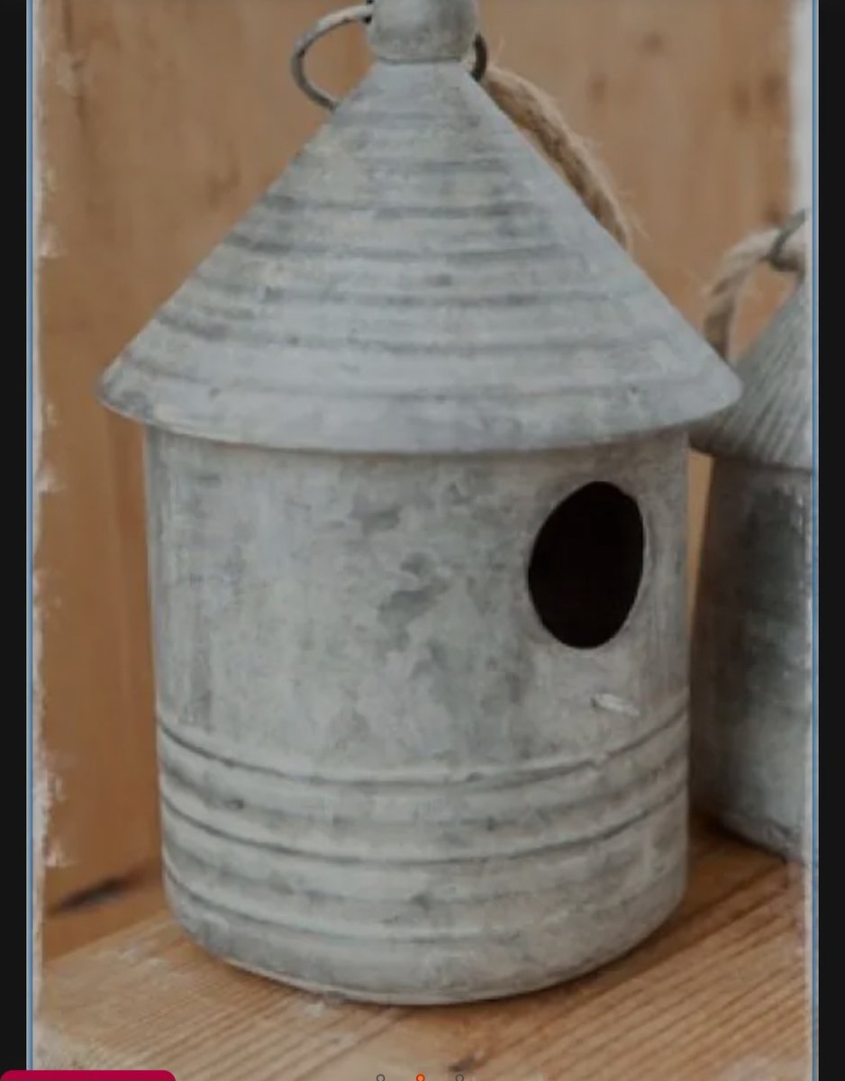 Vogelhuis rond zink 26 cm